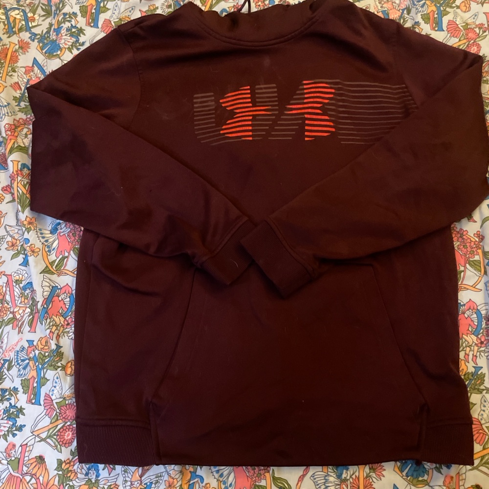 Under Armour Maroon Sweatshirt with Red Logo